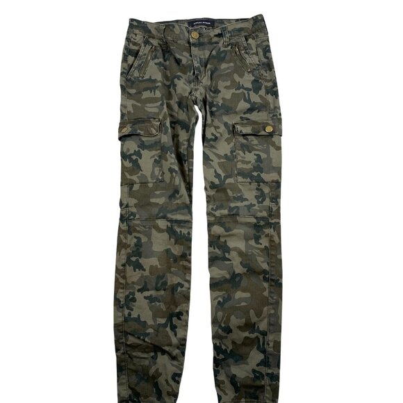 Ashley Mason Womans Camo Cargo Pants 7/28 Cotton & Spandex Blend Machine Washabl - Picture 1 of 16